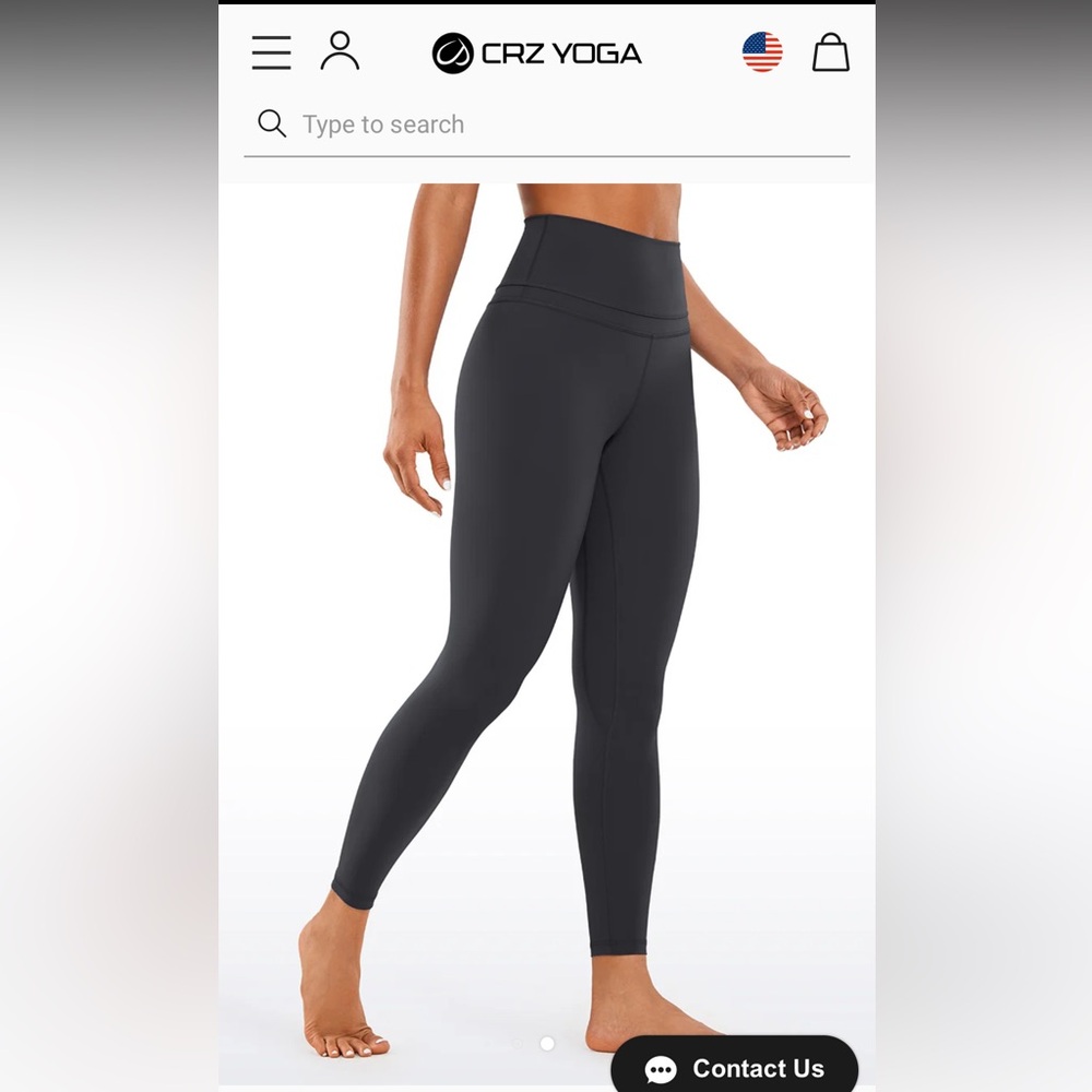 NWT CRZ YOGA Charcoal Leggings